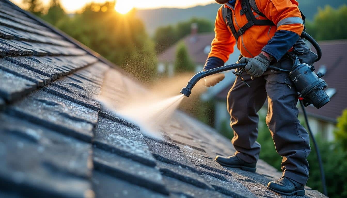 Illustration: Comprendre l’utilité du pulvérisateur pour le traitement de toiture