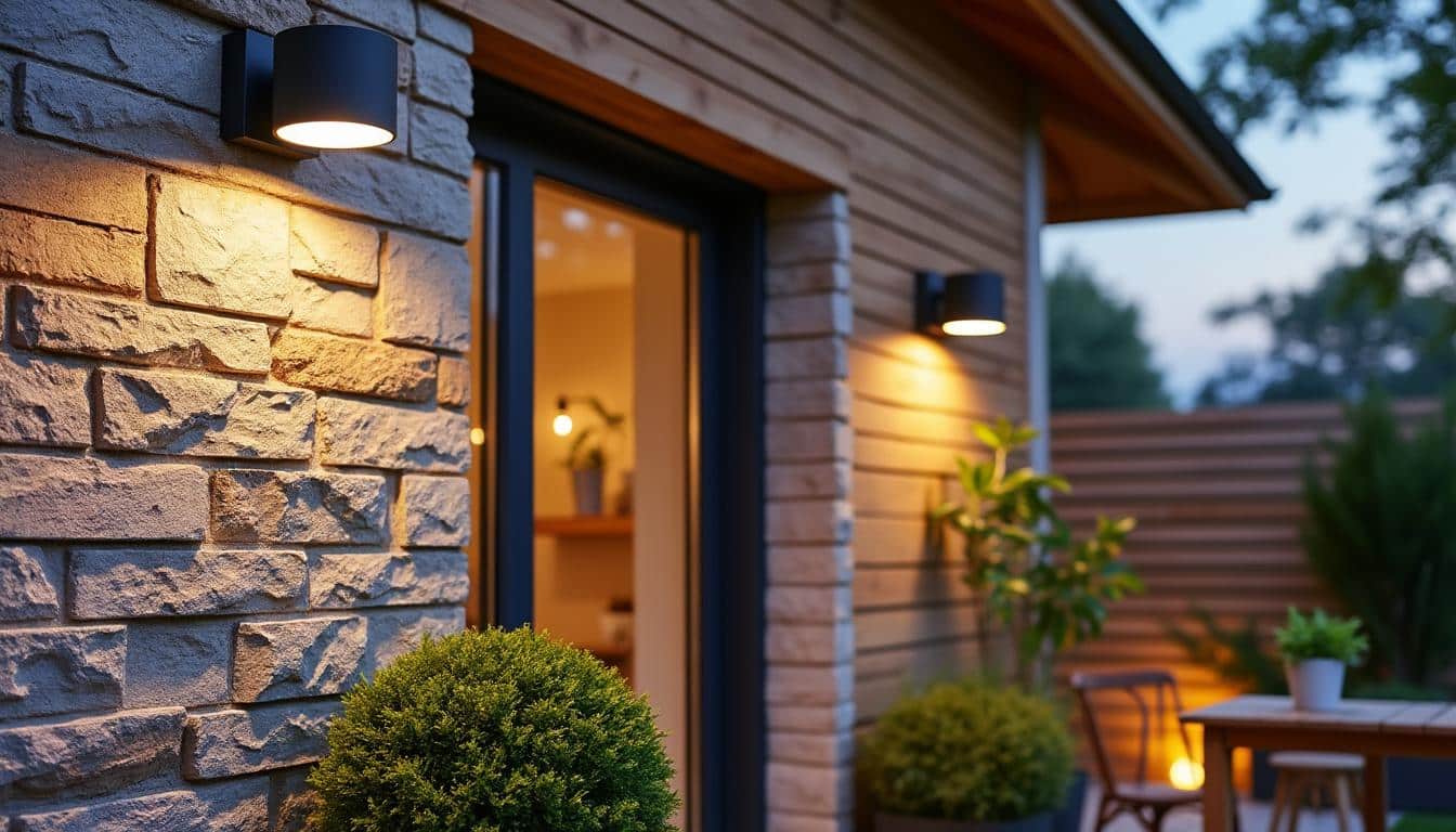 Illustration: Explorer les différents styles et matériaux des appliques murales extérieures chez Leroy Merlin