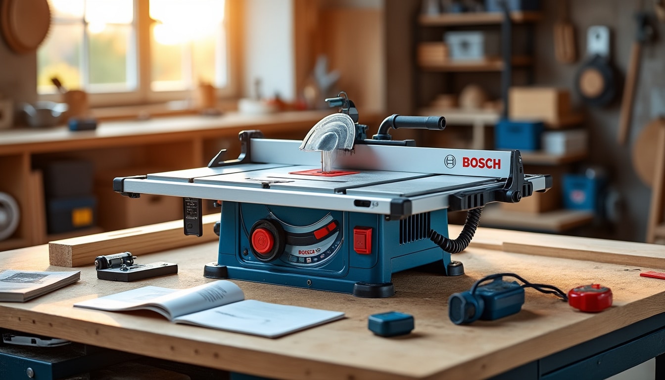 Illustration: Découvrir les spécificités techniques de la scie sur table Bosch GTS 635-216