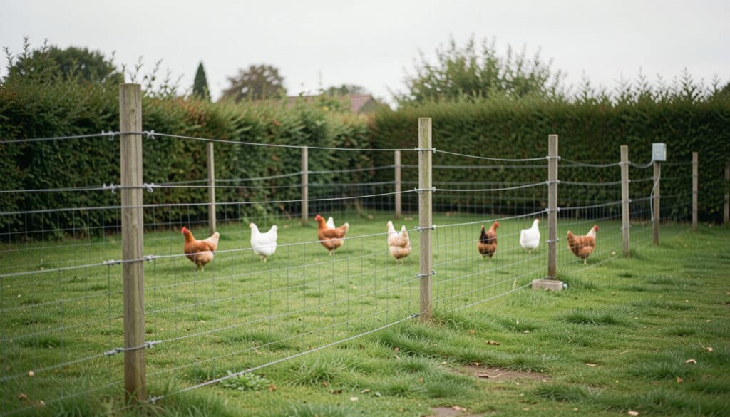 Clôture électrique pour protéger les poules du renard