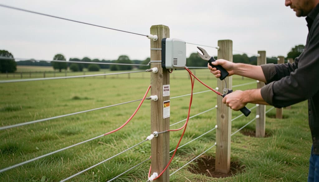 Branchement d’une clôture électrique, schéma et étapes